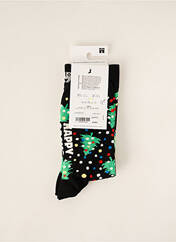 Chaussettes noir HAPPY SOCKS pour unisexe seconde vue