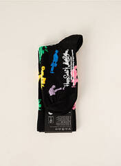 Chaussettes noir HAPPY SOCKS pour unisexe seconde vue