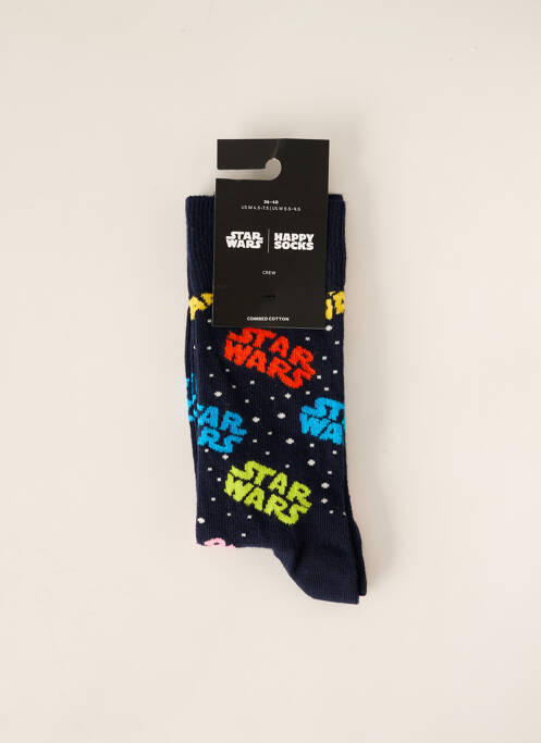 Chaussettes bleu HAPPY SOCKS pour unisexe