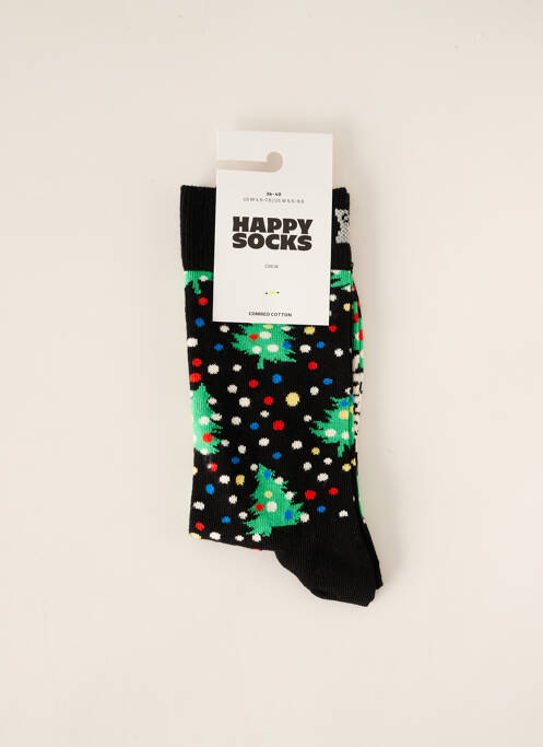 Chaussettes noir HAPPY SOCKS pour unisexe