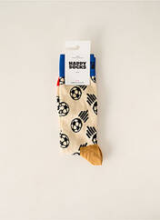 Chaussettes beige HAPPY SOCKS pour homme seconde vue