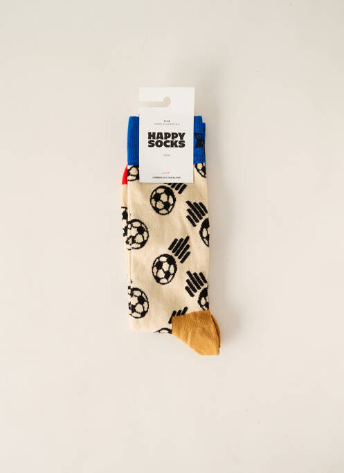 Chaussettes beige HAPPY SOCKS pour homme