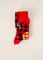 Chaussettes rouge HAPPY SOCKS pour femme seconde vue