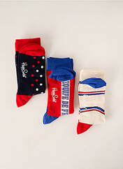 Chaussettes rouge HAPPY SOCKS pour unisexe seconde vue