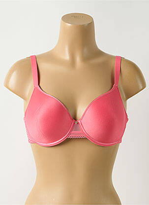 Soutien-gorge effet matière satinée haut soutien-gorge moulé rose CHANTELLE femme