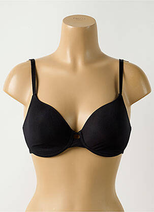 Soutien-gorge effet matière satinée haut soutien-gorge moulé noir CHANTELLE femme