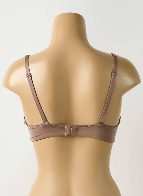 Soutien-gorge effet matière satinée haut soutien-gorge push-up marron CHANTELLE femme