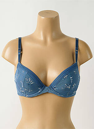 Soutien-gorge effet matière satinée haut soutien-gorge avec mousse de rembourrage amovible bleu CHANTELLE femme