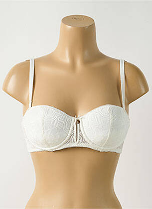 Soutien-gorge effet matière satinée haut soutien-gorge avec mousse de rembourrage amovible blanc CHANTELLE femme