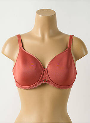Soutien-gorge effet matière satinée haut soutien-gorge moulé orange CHANTELLE femme
