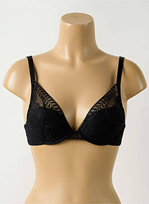 Soutien-gorge effet matière satinée haut soutien-gorge avec mousse de rembourrage amovible noir CHANTELLE femme