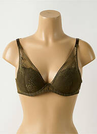 Soutien-gorge effet matière satinée haut soutien-gorge moulé vert CHANTELLE femme