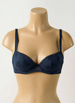 Soutien-gorge effet matière satinée haut soutien-gorge moulé bleu PASSIONATA femme