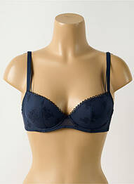 Soutien-gorge effet matière satinée haut soutien-gorge moulé bleu PASSIONATA femme