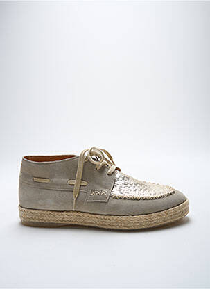 Espadrilles fermeture lacets talon plat jusqu'à 3cm gris MINKA DESIGN femme