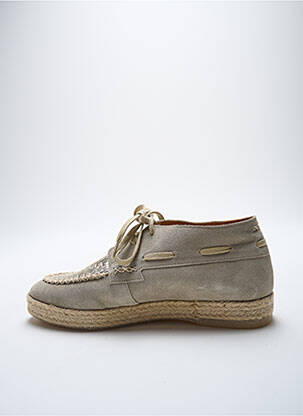 Espadrilles fermeture lacets talon plat jusqu'à 3cm gris MINKA DESIGN femme