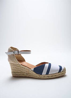 Espadrilles bout rond talon de 4 à 6cm bleu ADIGE femme