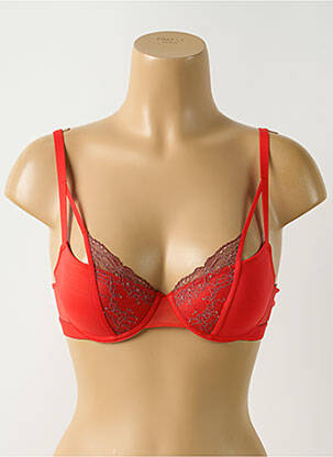 Soutien-gorge effet matière satinée haut soutien-gorge moulé rouge PASSIONATA femme