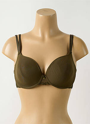 Soutien-gorge effet matière satinée haut soutien-gorge moulé vert PASSIONATA femme