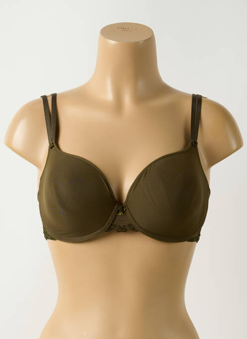 Soutien-gorge effet matière satinée haut soutien-gorge moulé vert PASSIONATA femme