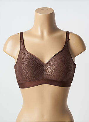 Soutien-gorge effet matière satinée haut soutien-gorge emboitant marron CHANTELLE femme