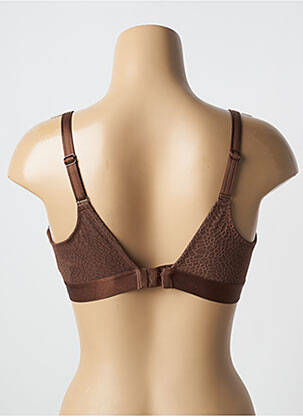 Soutien-gorge effet matière satinée haut soutien-gorge emboitant marron CHANTELLE femme
