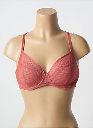 Soutien-gorge broderie haut soutien-gorge emboitant rouge CHANTELLE femme