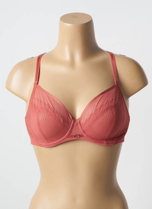 Soutien-gorge broderie haut soutien-gorge emboitant rouge CHANTELLE femme