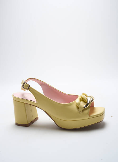 Sandales/Nu pieds jaune DANSI pour femme