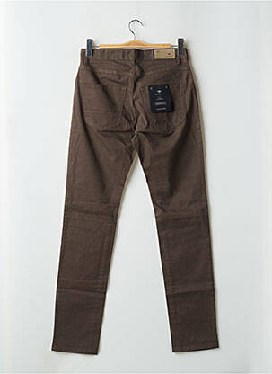 Pantalon slim fermeture zippée sous rabat boutonné taille normale marron FYNCH-HATTON homme