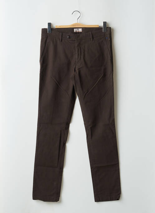 Pantalon chino marron FYNCH-HATTON pour homme