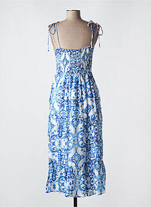 Robe longue manches bretelles ajustables sans manche bleu MD'M femme