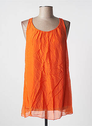 Top coupe fluide sans manche orange FLIRT femme