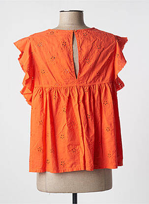 Top tissage jersey manches courtes orange FLIRT femme