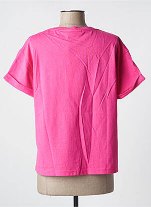 Top stretch manches courtes rose MD'M femme