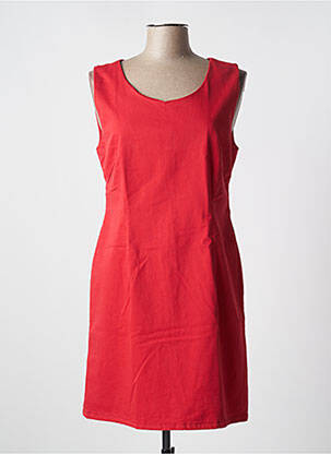 Robe mi-longue sans manche sans manche rouge MENSI COLLEZIONE femme