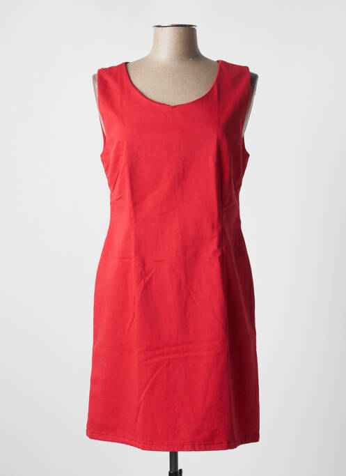 Robe mi-longue rouge MENSI COLLEZIONE pour femme