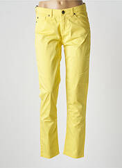 Pantalon slim jaune MENSI COLLEZIONE pour femme seconde vue