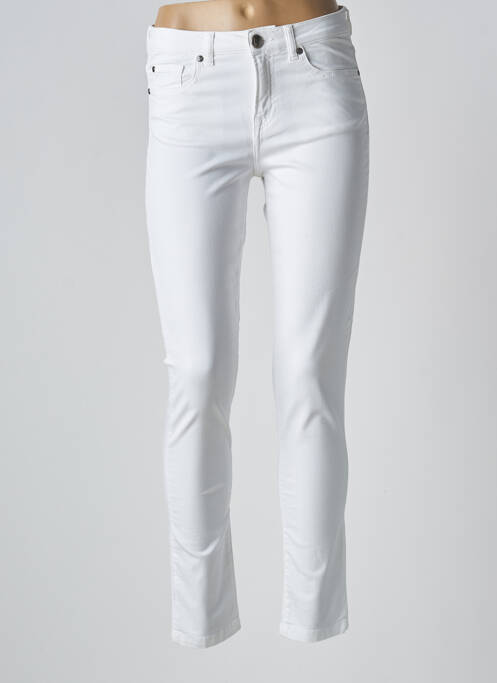 Pantalon slim poches blanc MENSI COLLEZIONE femme