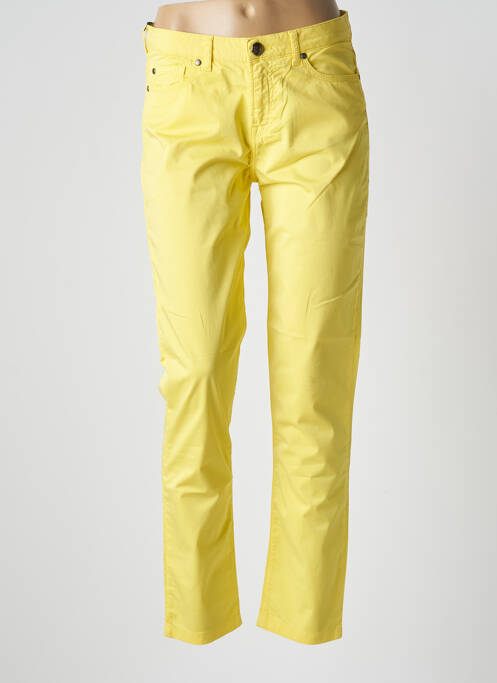 Pantalon slim jaune MENSI COLLEZIONE pour femme