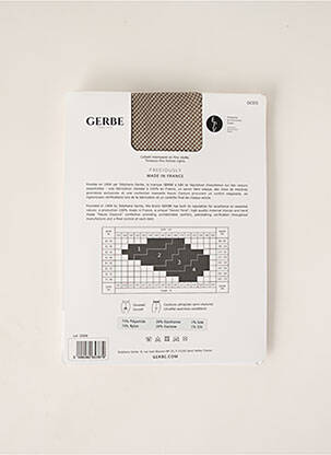Collants imprimé fantaisie gris GERBE femme