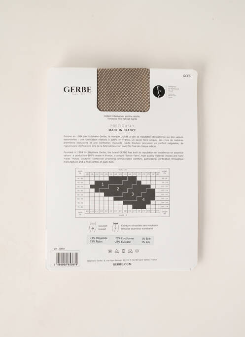 Collants gris GERBE pour femme