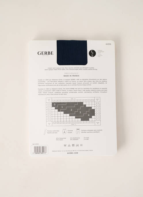 Collants stretch bleu GERBE femme