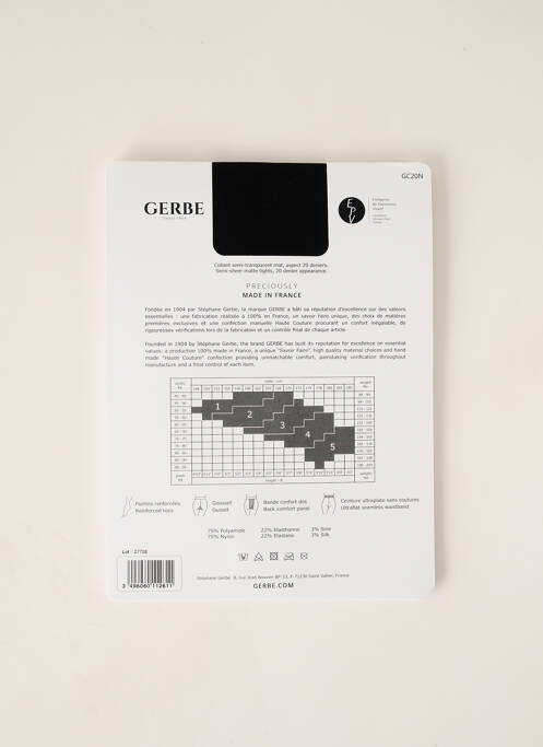 Collants noir GERBE pour femme