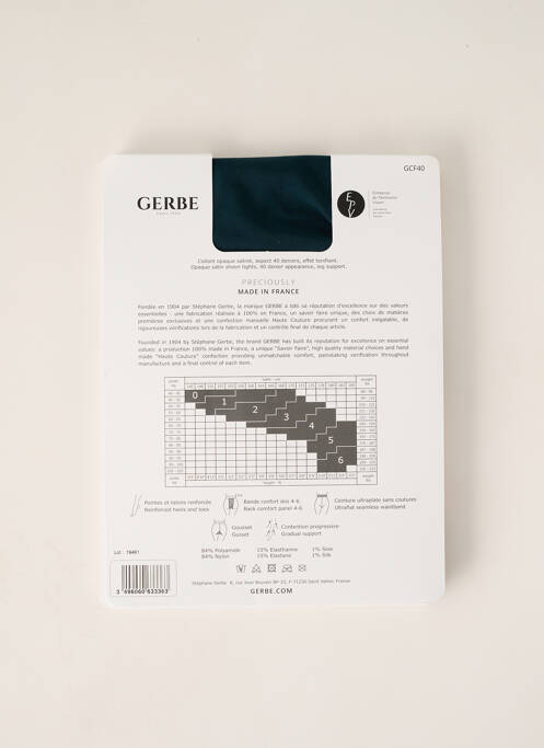 Collants vert GERBE pour femme