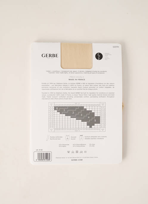 Collants beige GERBE pour femme