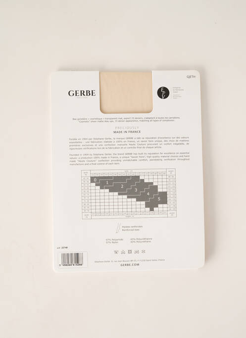 Bas chair GERBE pour femme