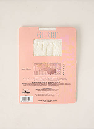 Bas tissage dentelle blanc GERBE femme