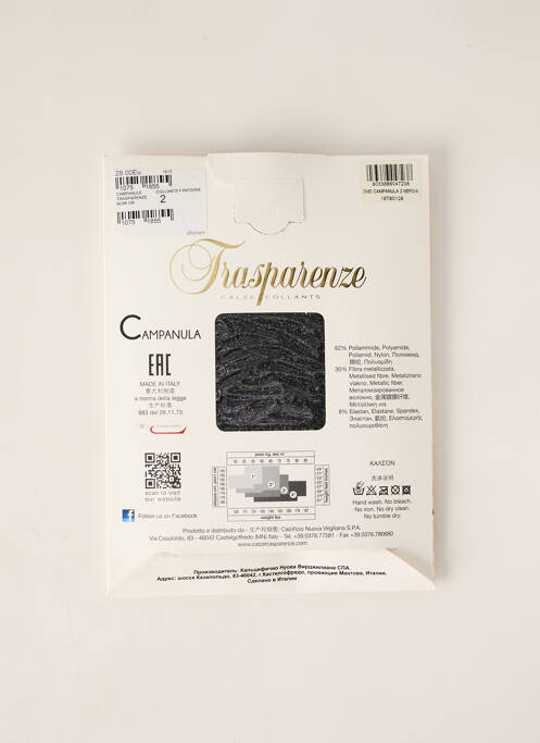 Collants gris TRASPARENZE femme