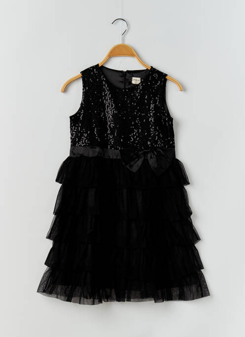 Robe courte noir RORA pour fille